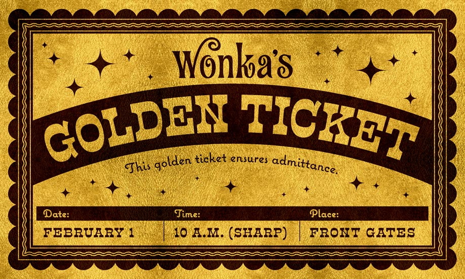 charlie and the chocolate factory blank golden ticket